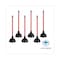 Boardwalk Toilet Plunger, 18" Plastic Handle w/ 5 5/8" Dia Bowl, Red/Black, PK6 BWK09201 - alternate 7